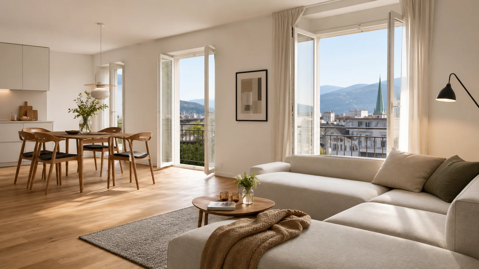 Logement lumineux après travaux, avec surfaces accessibles et pièces distinctement terminées